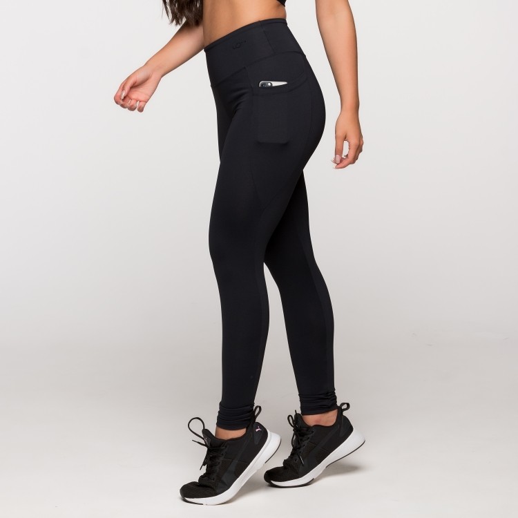 Calça Legging Fitness Poliamida Básica Com Bolso