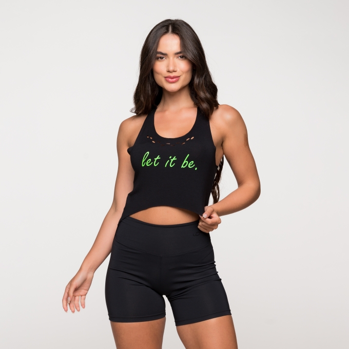 Cropped Fitness Academia Viscolycra Estampado Corte a Laser