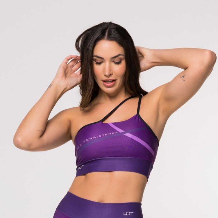 Top Persistence Roxo Academia Feminino Suplex Ombro Só