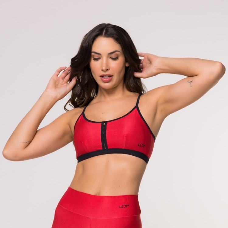 Top Red Academia Fitness Feminino Suplex