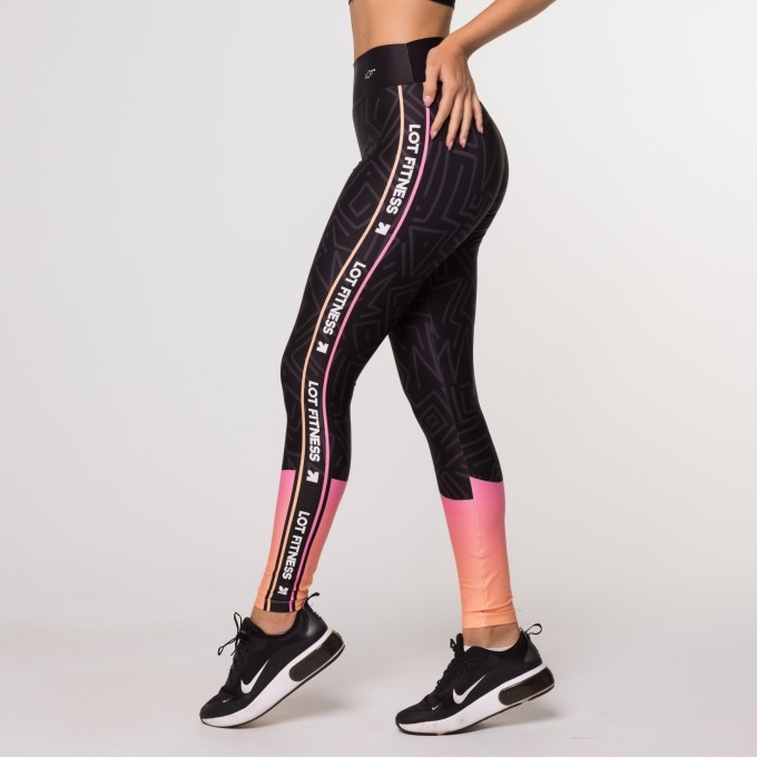 Calça Legging Candy Suplex Estampada Degradê Fitness Feminina