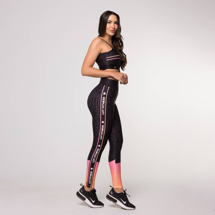 Calça Legging Candy Suplex Estampada Degradê Fitness Feminina - Lot Fitness