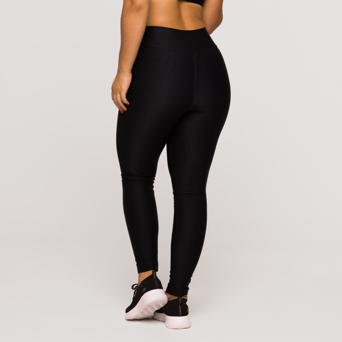 Legging Fitness Feminina Academia Poliamida Texturizada Preta