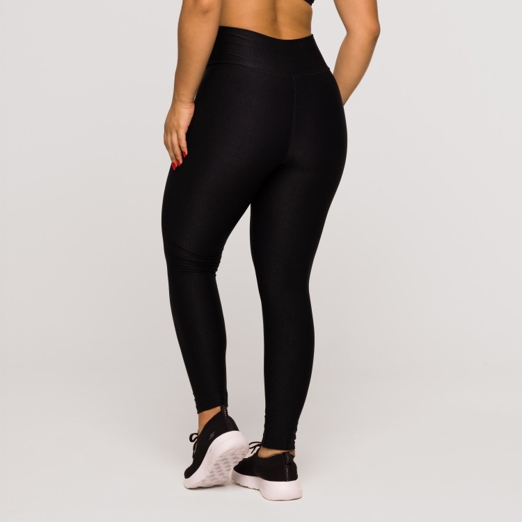 Legging Fitness Feminina Academia Poliamida Cós Cruzado Preta