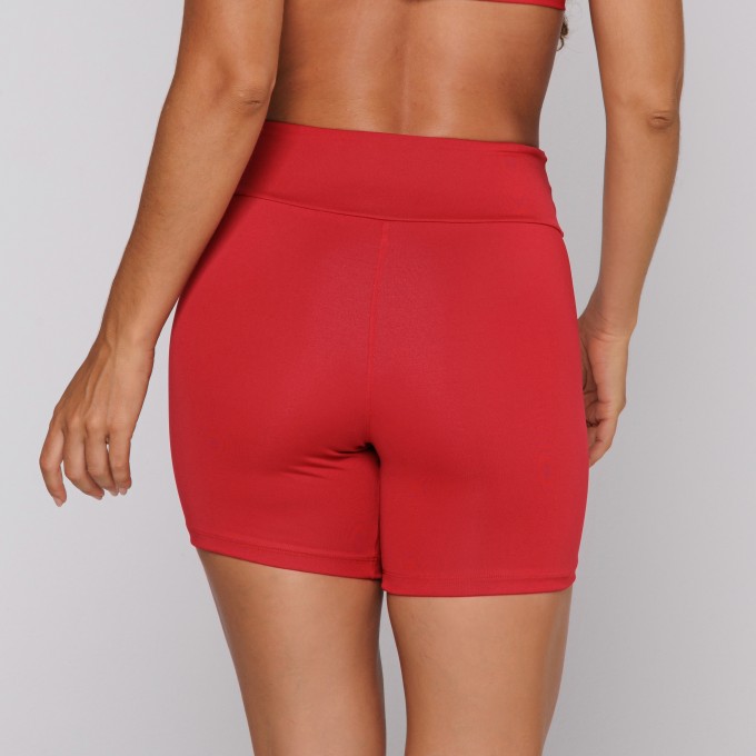 Short Poliamida Premium Feminino Academia Scarlet Vermelho