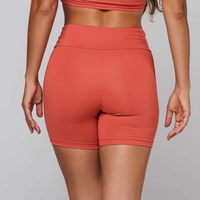 Short Poliamida Premium Feminino Academia Folk Terracota