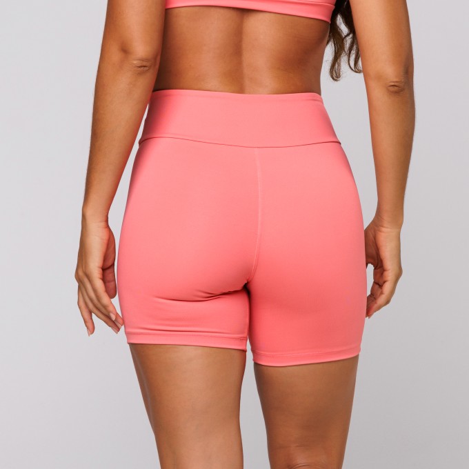 Short Poliamida Premium Feminino Academia Aquarela Pêssego
