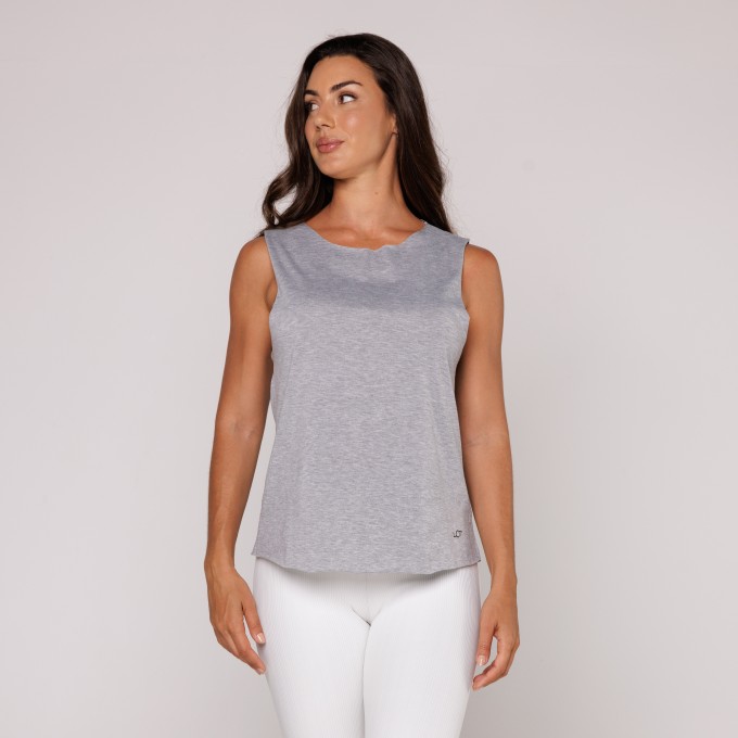Regata Fitness Viscolycra Mescla Estampada Feminina Soltinha