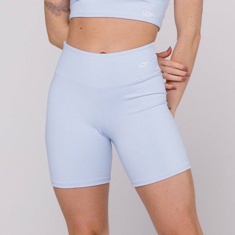 Short Fitness Poliamida Feminino Azul Bebê