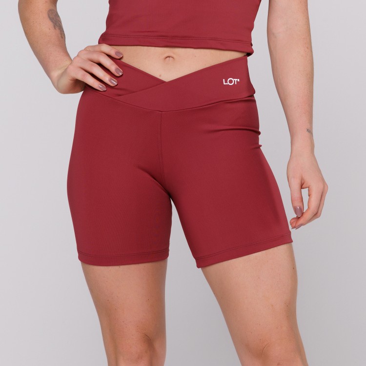 Short Cós Cruzado Suplex Poliamida Academia Feminino Ruggine