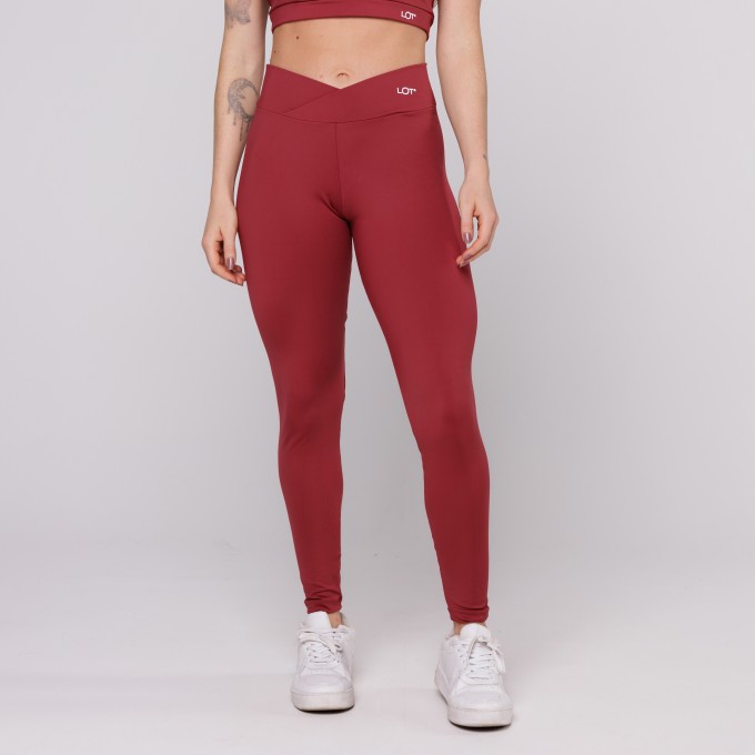 Legging Cós Cruzado Suplex Poliamida Academia Feminina Ruggine