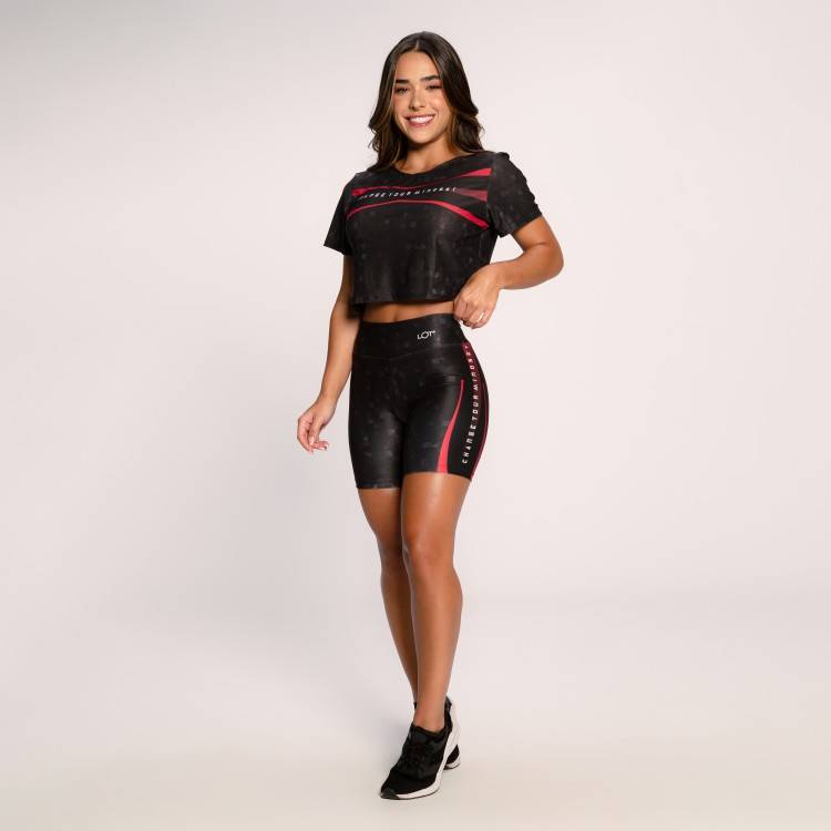 Cropped Academia Fitness Viscolycra Cinza Liso - Lot Fitness