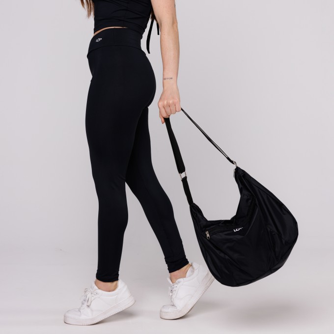 Bolsa Nylon Impermeável Academia Feminina Preta