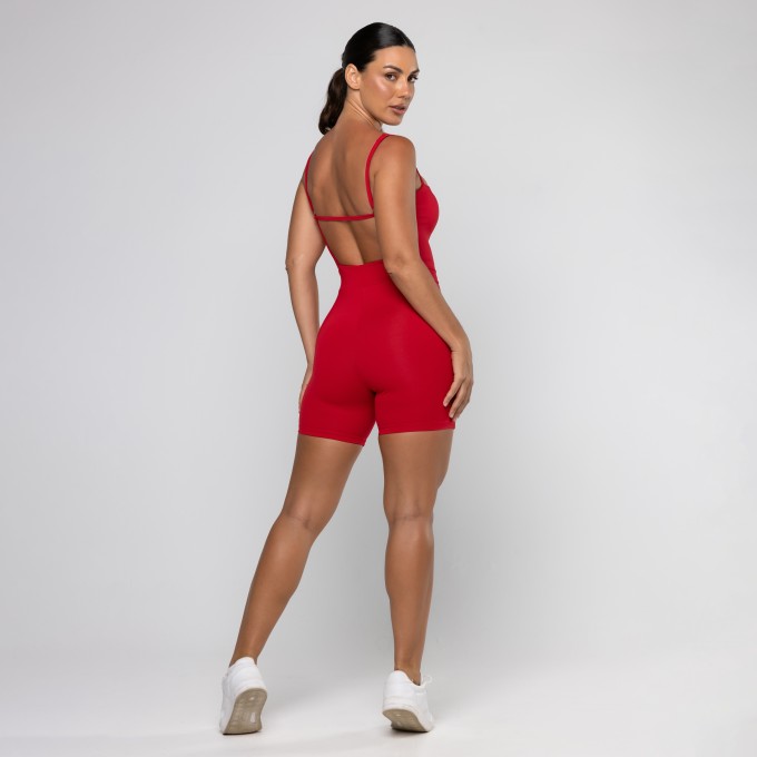 Macaquinho Poliamida Scarlet Fitness Feminino Academia de Alcinha