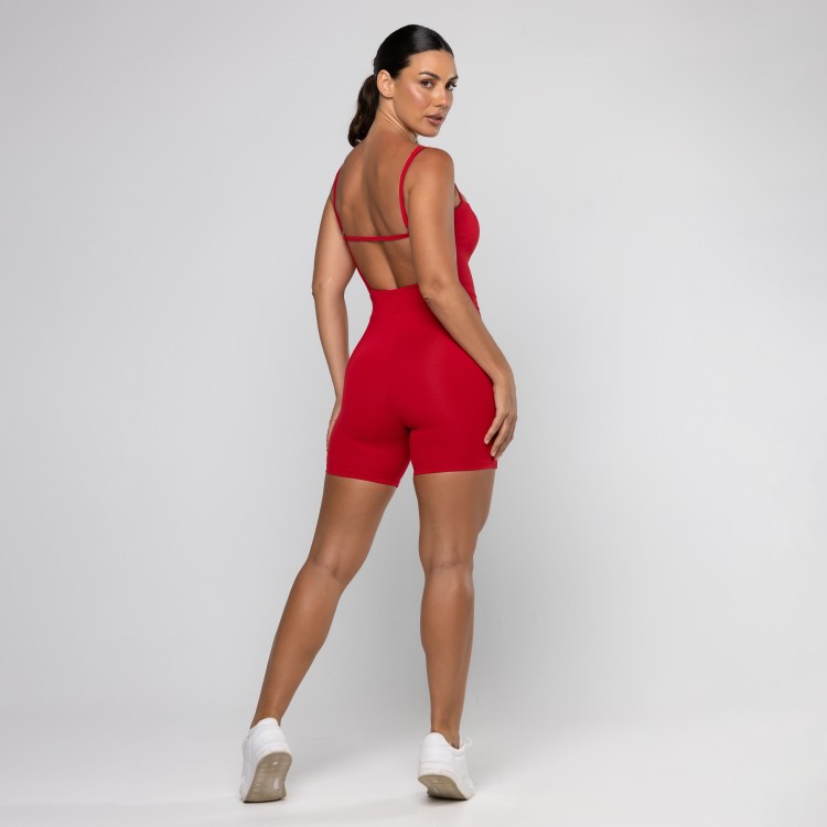 Macaquinho Poliamida Scarlet Fitness Feminino Academia de Alcinha