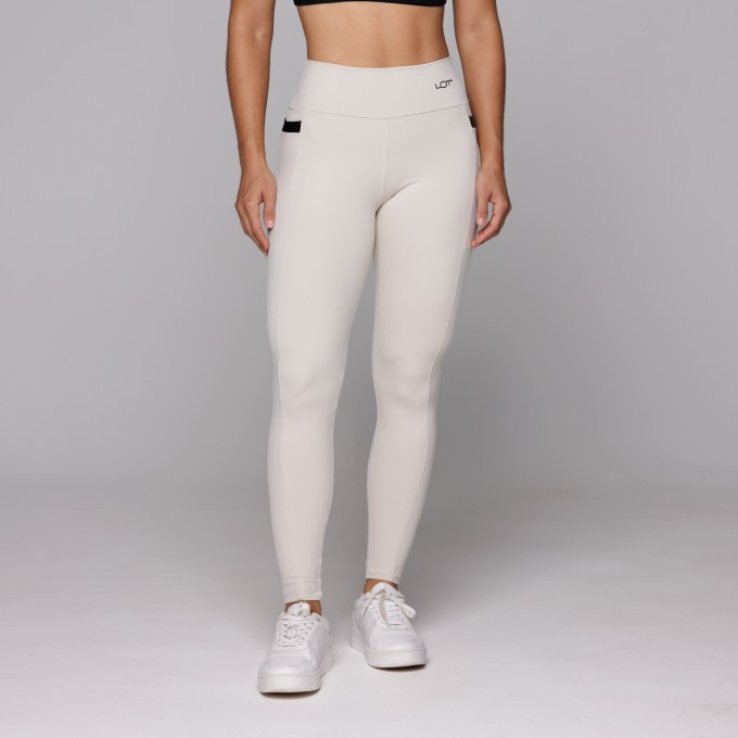 Legging Poliamida Com Bolso Academia Feminina Flower Areia