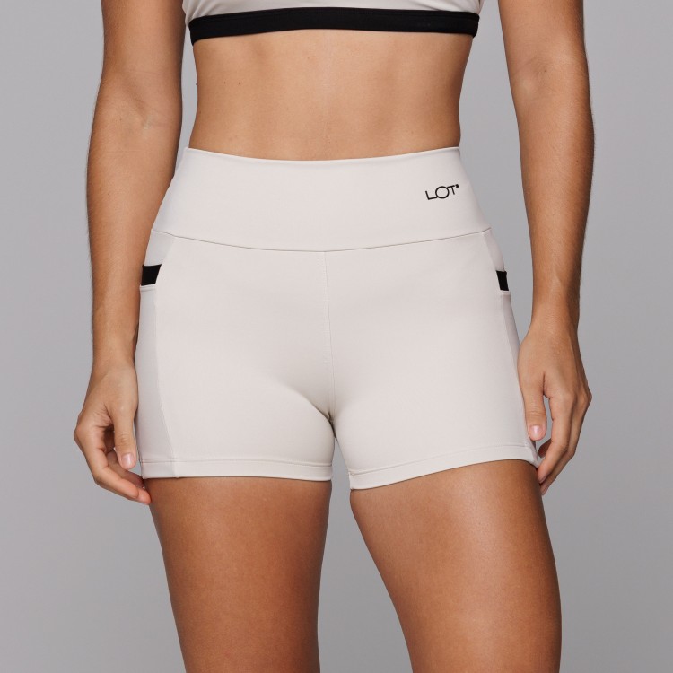 Short Feminino Poliamida Com Bolso Academia Corrida Flower