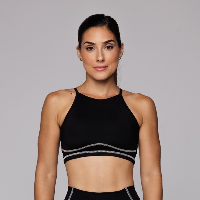 Top Poliamida Academia Fitness Feminino Esportivo Sense