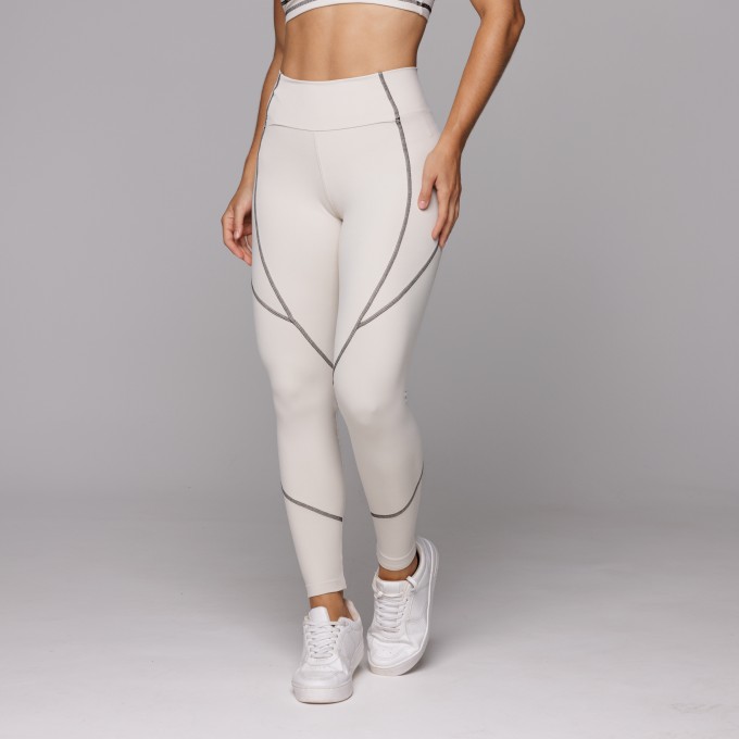 Legging Poliamida Fitness Alta Compressão Academia Areia Sense