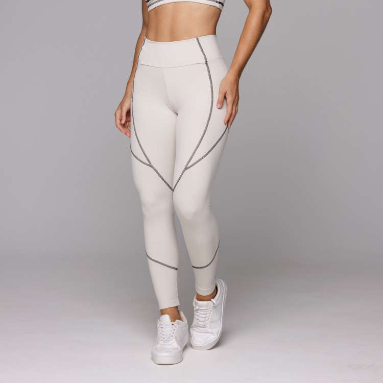 Legging Poliamida Fitness Alta Compressão Academia Areia Sense