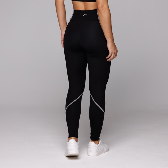 Legging Poliamida Fitness Alta Compressão Academia Preta Sense