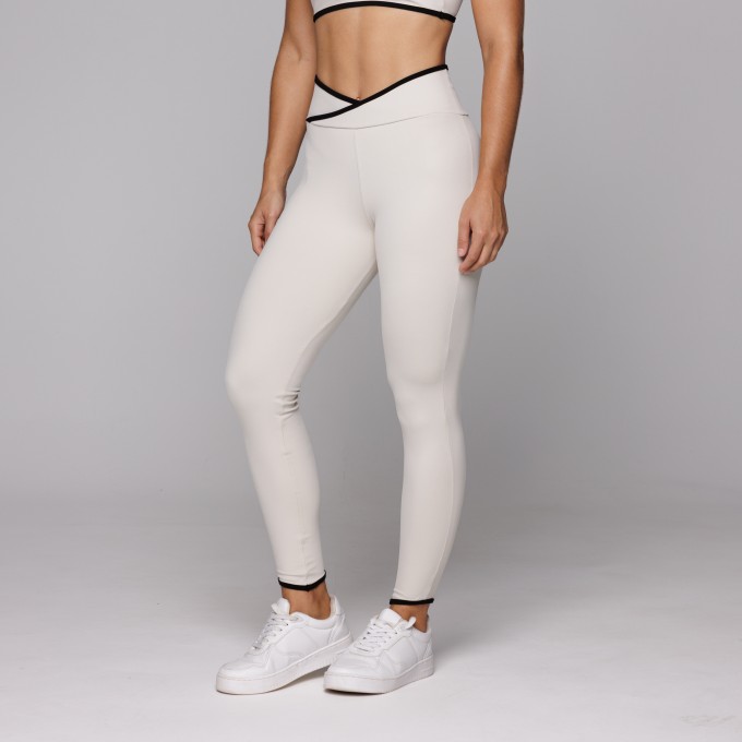 Legging Poliamida Cós Cruzado Afina Cintura Esportiva Kate