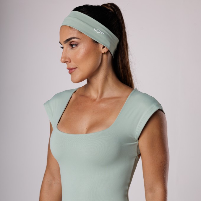 Faixa de Cabelo Headband Verde Menta Aloe Poliamida