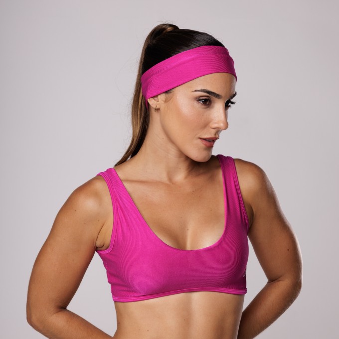 Faixa de Cabelo Headband Rosa Adália Poliamida