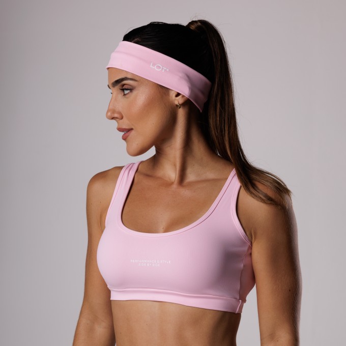 Faixa de Cabelo Headband Rosa Bebê Poliamida