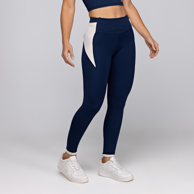 Calça Legging Poliamida Academia Feminina com Bolso Frame