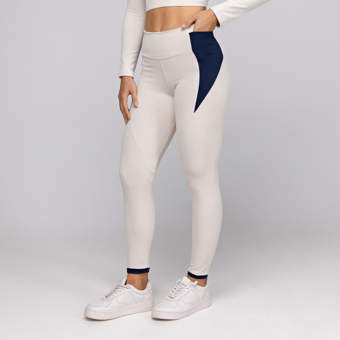 Calça Legging Poliamida Academia Feminina com Bolso Frame