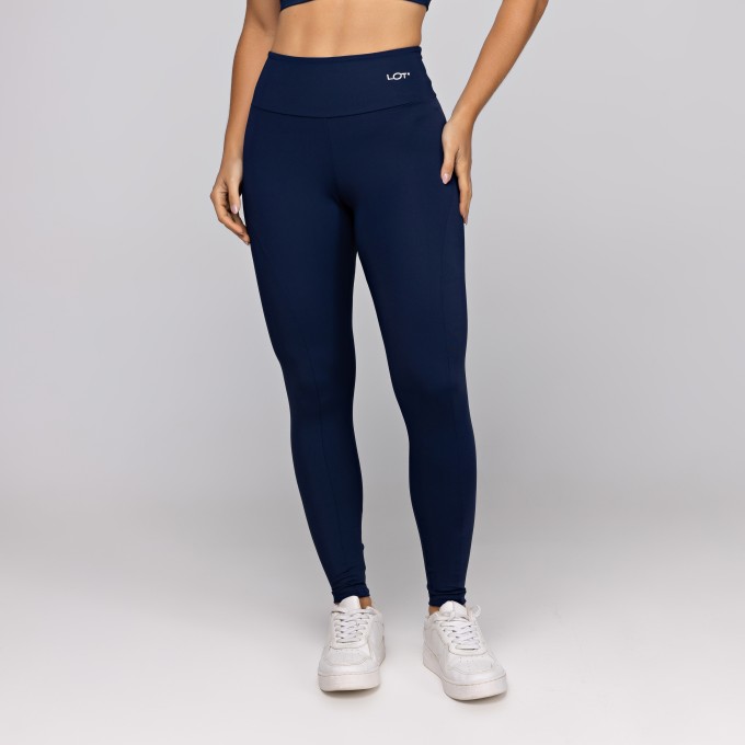 Calça Legging Poliamida Feminina com Bolso Atrás Empina Bumbum Azul