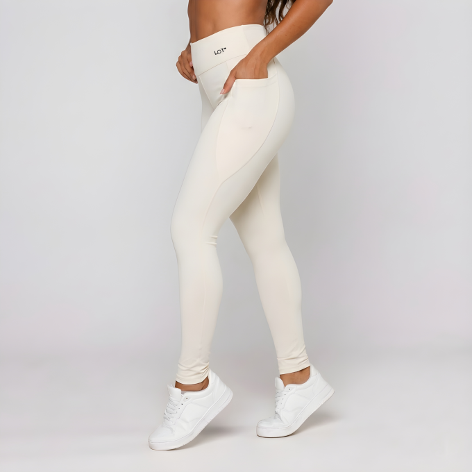 Calça Legging Fitness Poliamida Básica Com Bolso