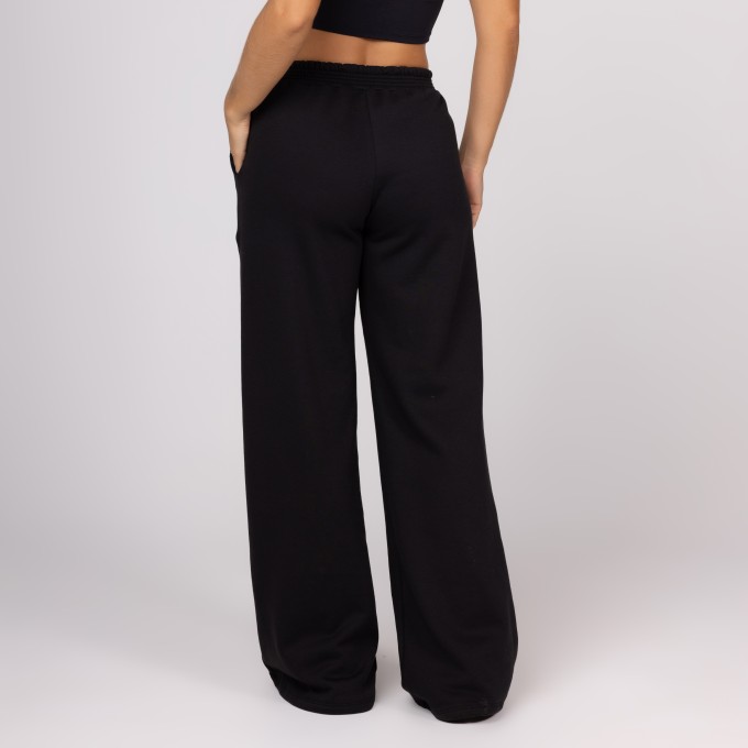 Calça de Moletinho Preta Feminino Soltinho