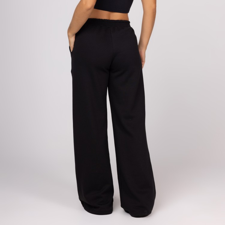 Calça de Moletinho Preta Feminino Soltinho