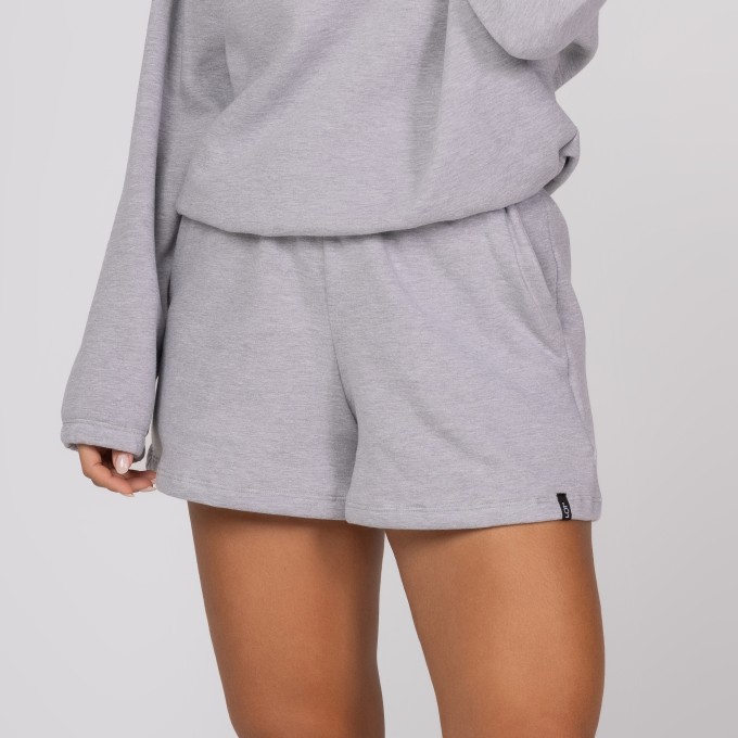 Short de Moletom Mescla Feminino Soltinho