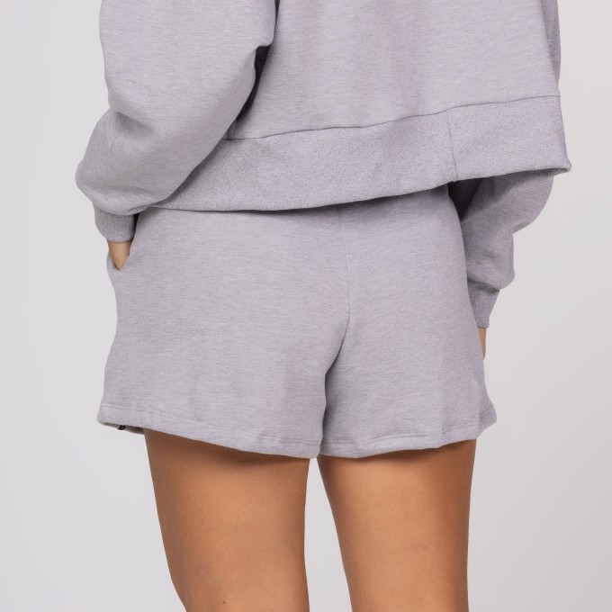 Short de Moletinho Mescla Feminino Soltinho