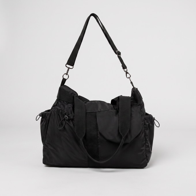 Bolsa Nylon Impermeável Feminina Com Bolso Academia