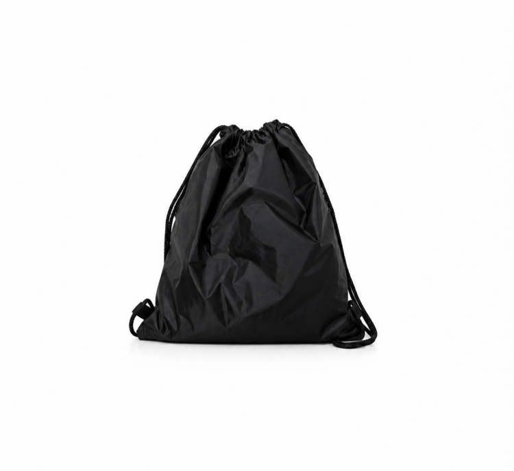 Bolsa Nylon Impermeável Sacochila Feminina Preta