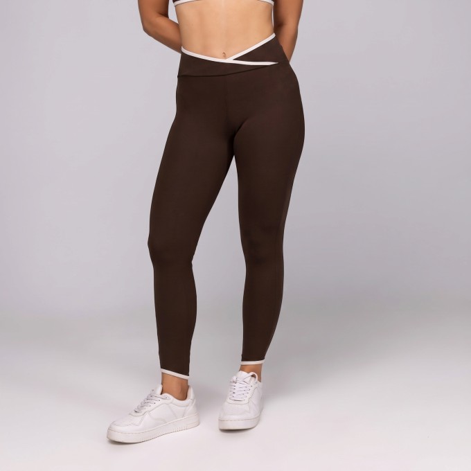 Legging Poliamida Cós Cruzado Afina Cintura Esportiva Kate
