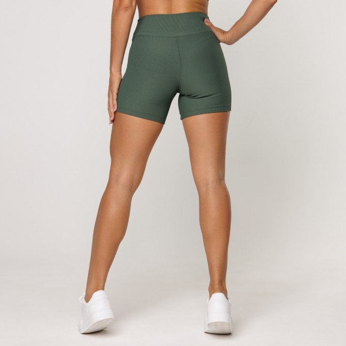 Short Verde Fitness Poliamida Canelado