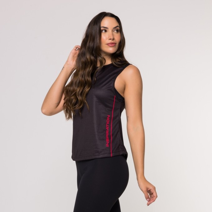 Regata Fitness Básica Estampada Feminina Inspiration